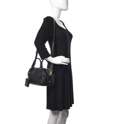 Prada Vitello Daino Satchel Black 3 of 10