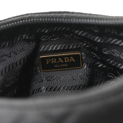Prada Tessuto Nylon Stitched Shoulder Bag Black 6 of 11