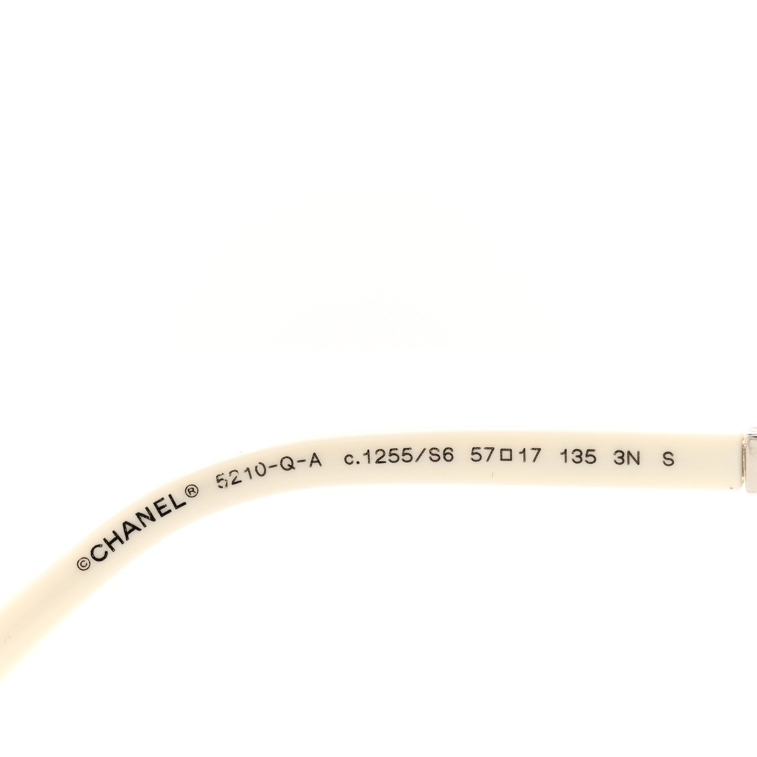 Chanel Acetate Metal Lambskin Square Chain Sunglasses 5210-Q-A White 5 of 7
