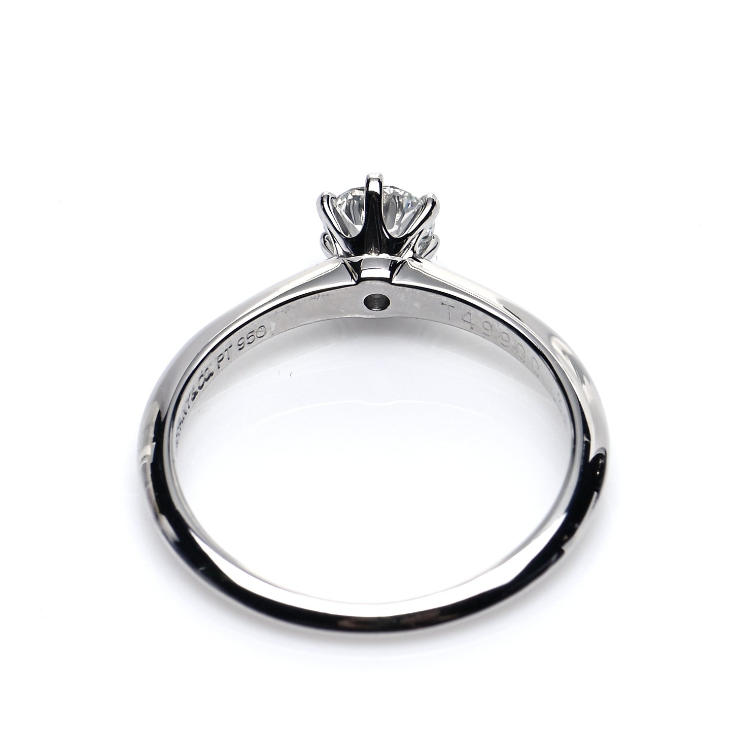 Platinum Diamond .36ct Solitaire Engagement Ring 50 5.5