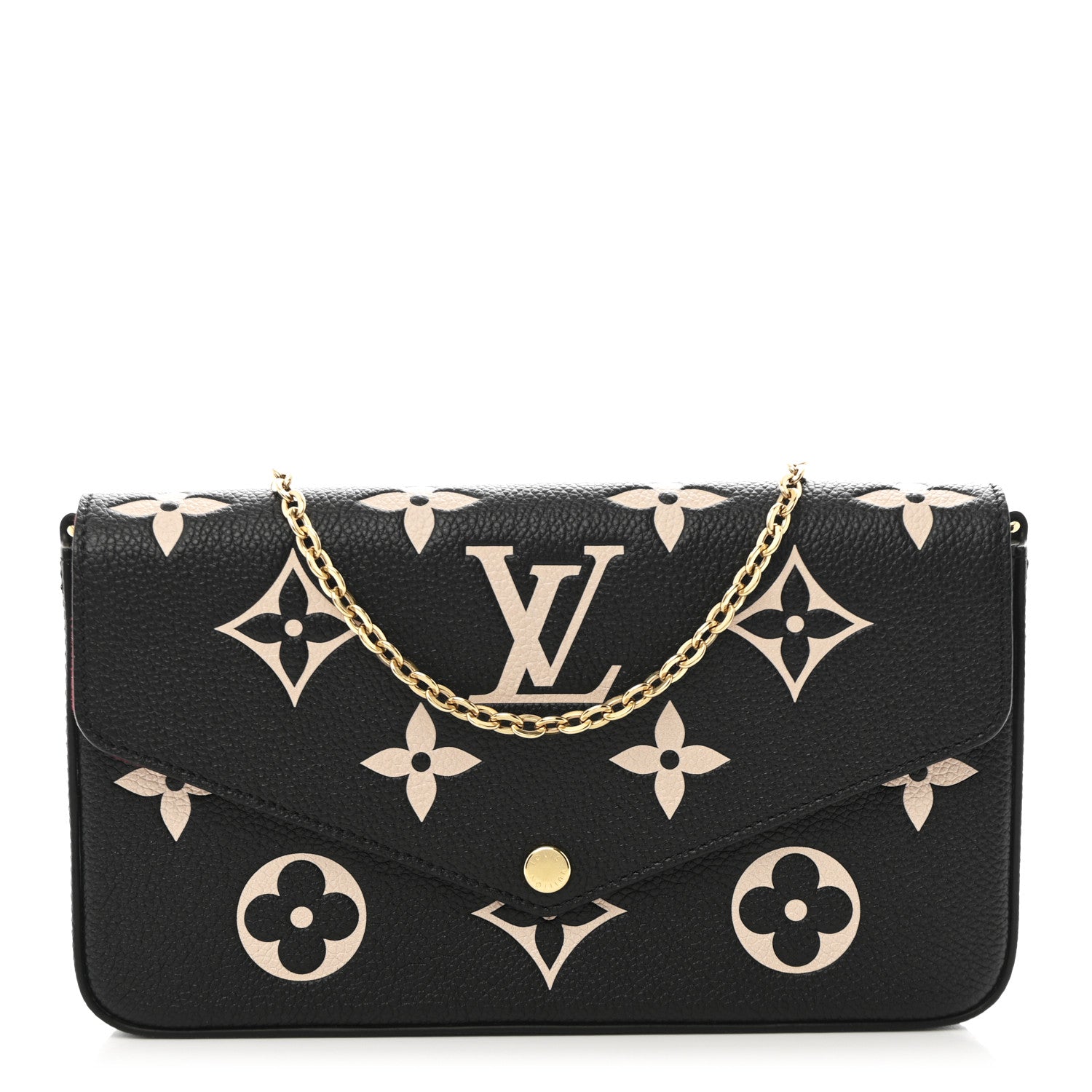 Louis Vuitton Empreinte Monogram Giant Felicie Pochette Black Beige 1 of 13