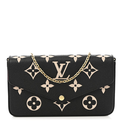 Louis Vuitton Empreinte Monogram Giant Felicie Pochette Black Beige 1 of 13
