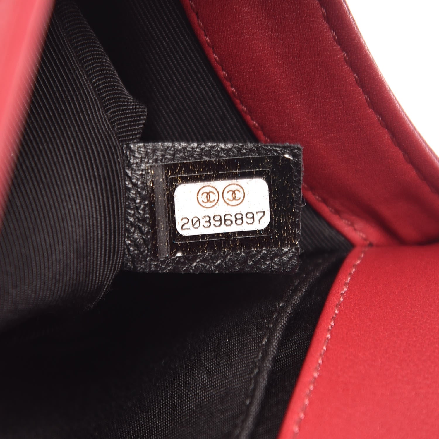 Chanel Calfskin Embroidered Chevron Medium Boy Flap Dark Red 8 of 11