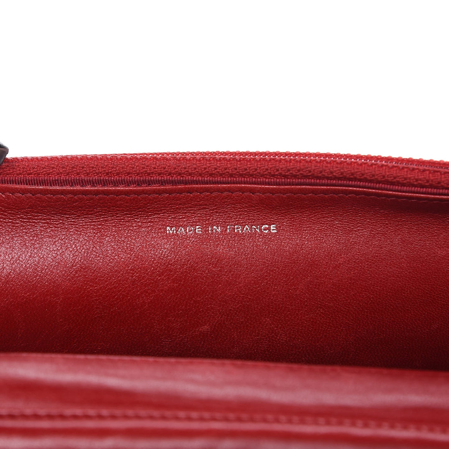Patent Quilted Wallet On Chain WOC Red