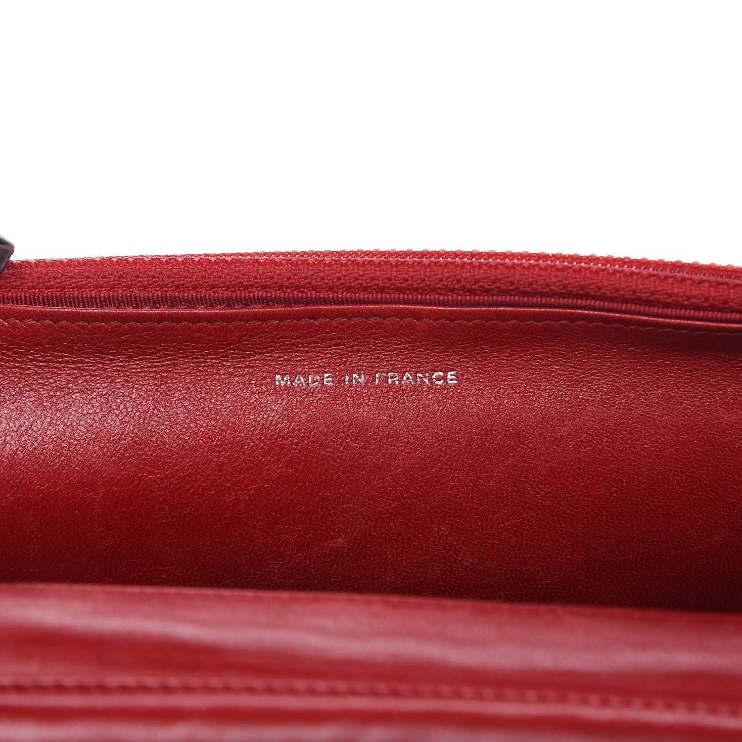 Chanel Patent Quilted Wallet On Chain WOC Red 7 of 19