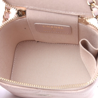 Chanel Caviar Quilted Mini Vanity Case With Chain Light Pink 5 of 9