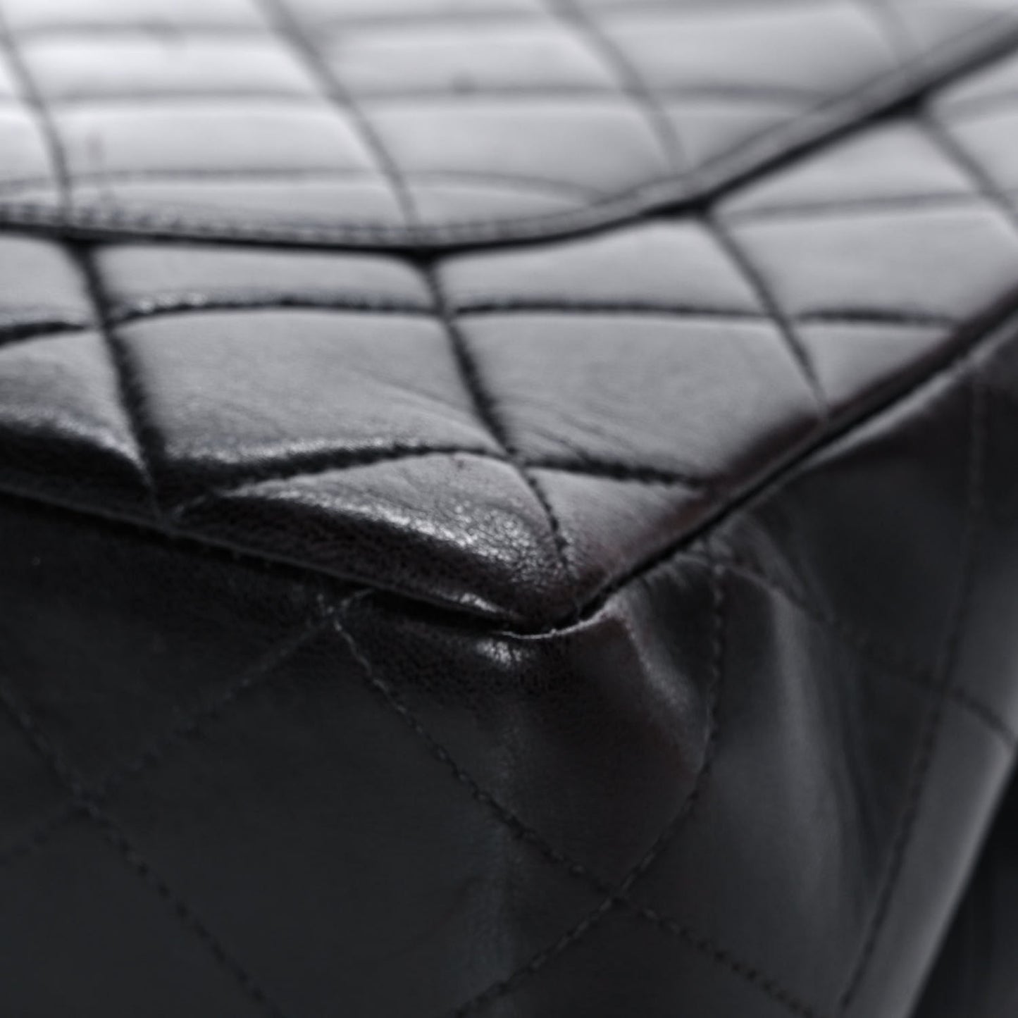 Lambskin Jumbo Single Flap Dark Brown