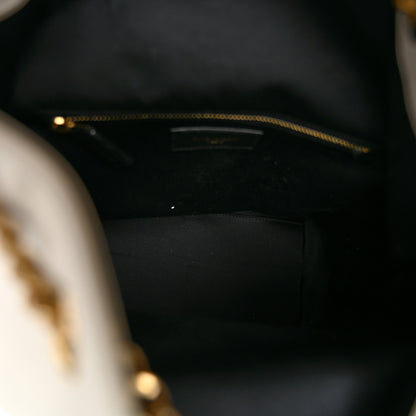 Saint Laurent Lambskin Matelasse Monogram Joe Backpack Cream 5 of 10