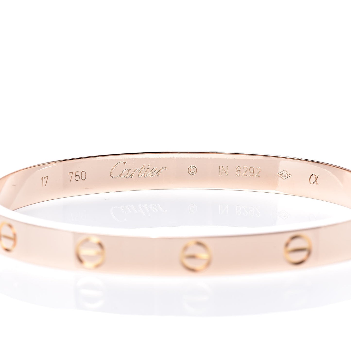 18K Pink Gold LOVE Bracelet 17