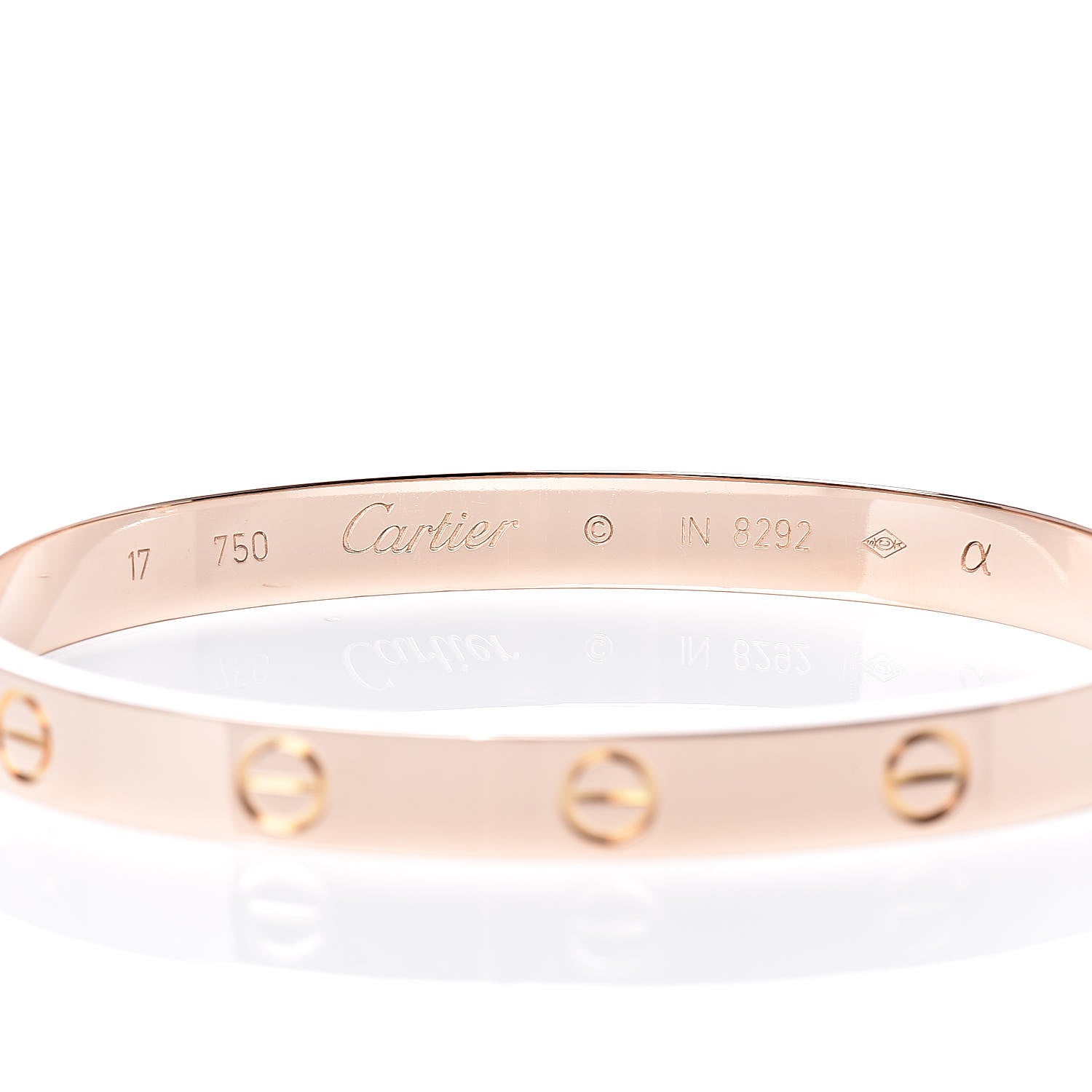 Cartier 18K Pink Gold LOVE Bracelet 17 5 of 6