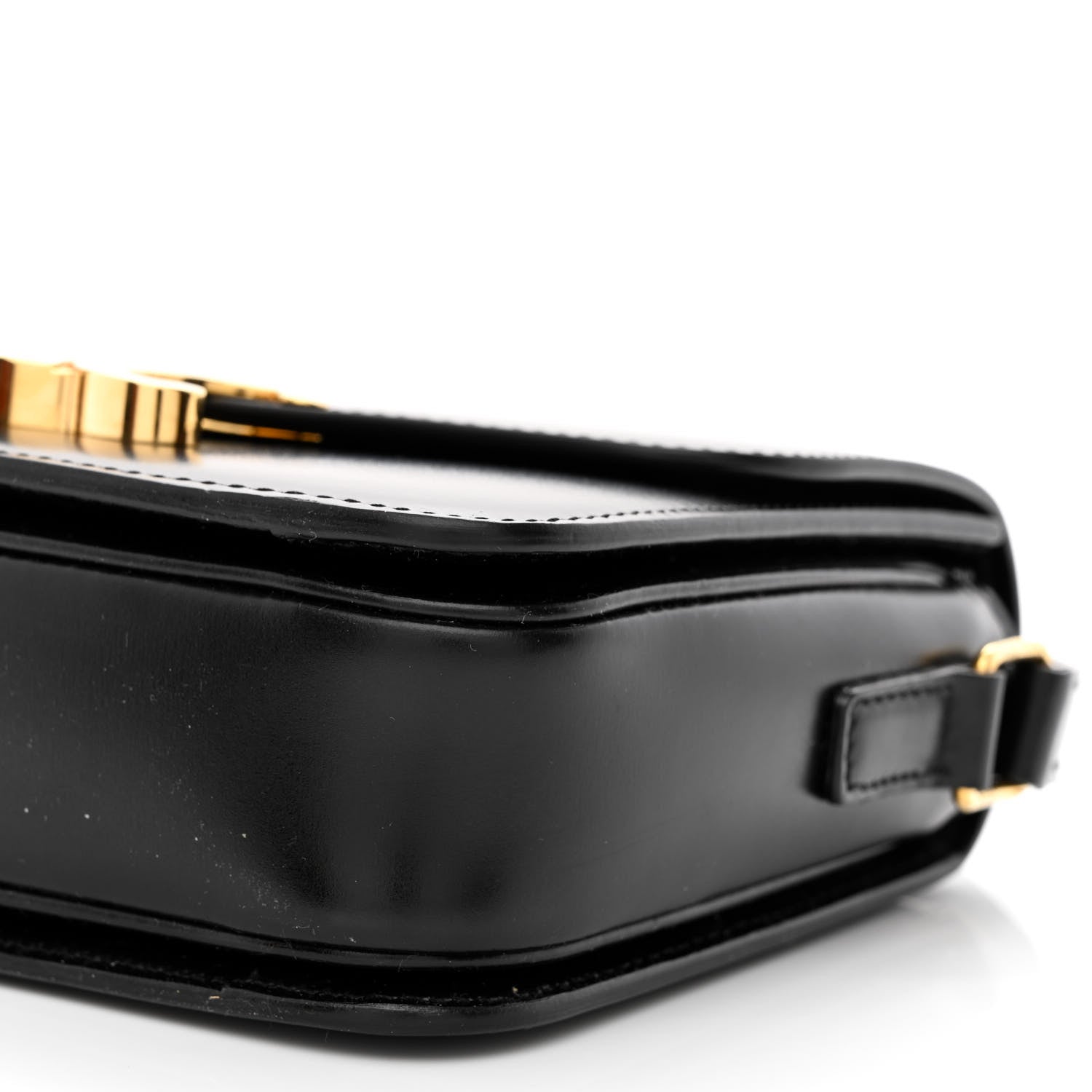 Celine Shiny Calfskin Teen Triomphe Black 12 of 15