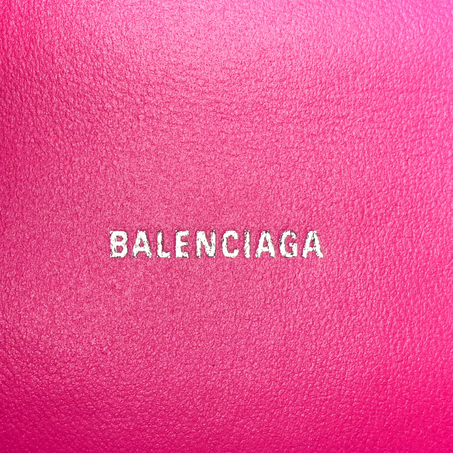 Balenciaga Shiny Calfskin Crocodile Embossed Hourglass Top Handle Bag XS Lipstick Pink 6 of 12