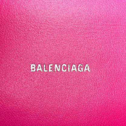 Balenciaga Shiny Calfskin Crocodile Embossed Hourglass Top Handle Bag XS Lipstick Pink 6 of 12
