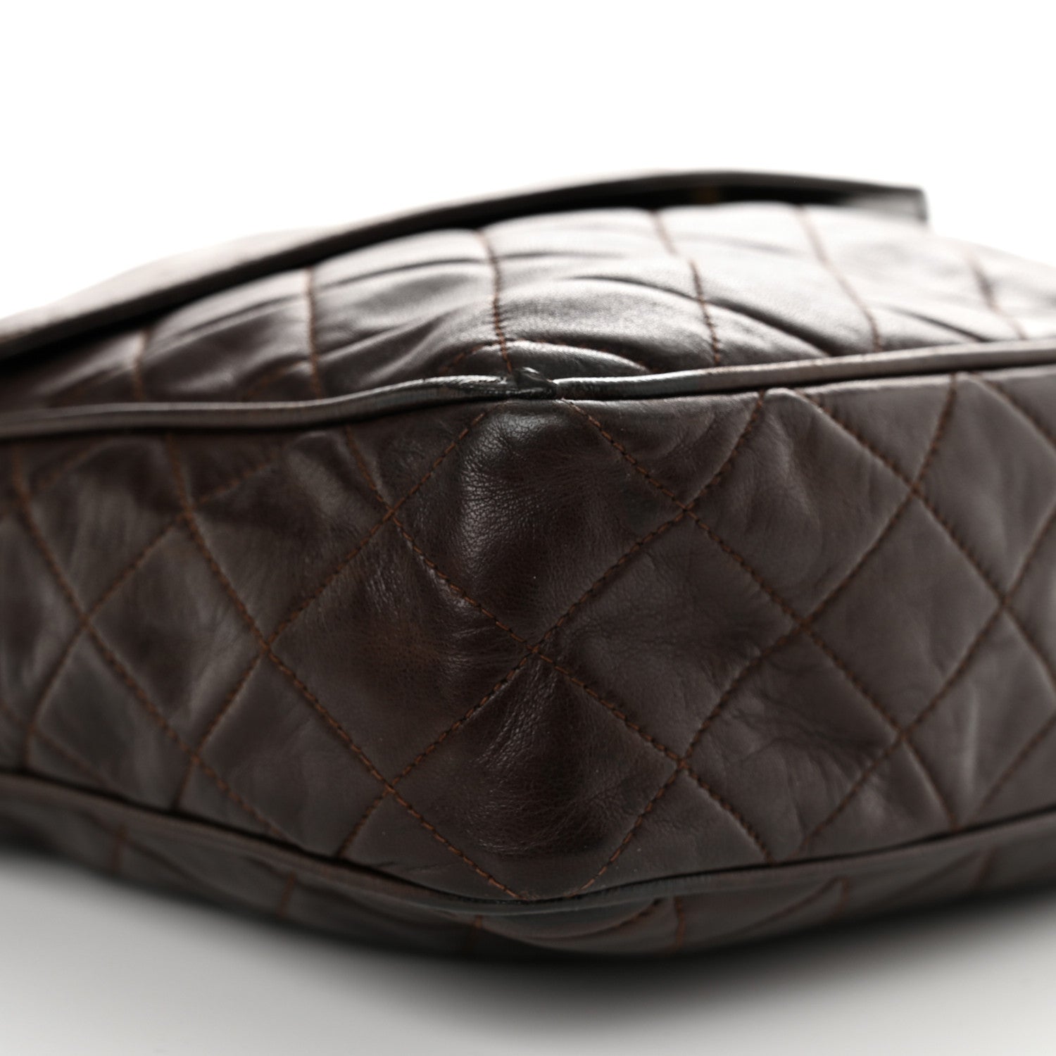 Chanel Lambskin Quilted Tassel Camera Case Brown 9 of 10