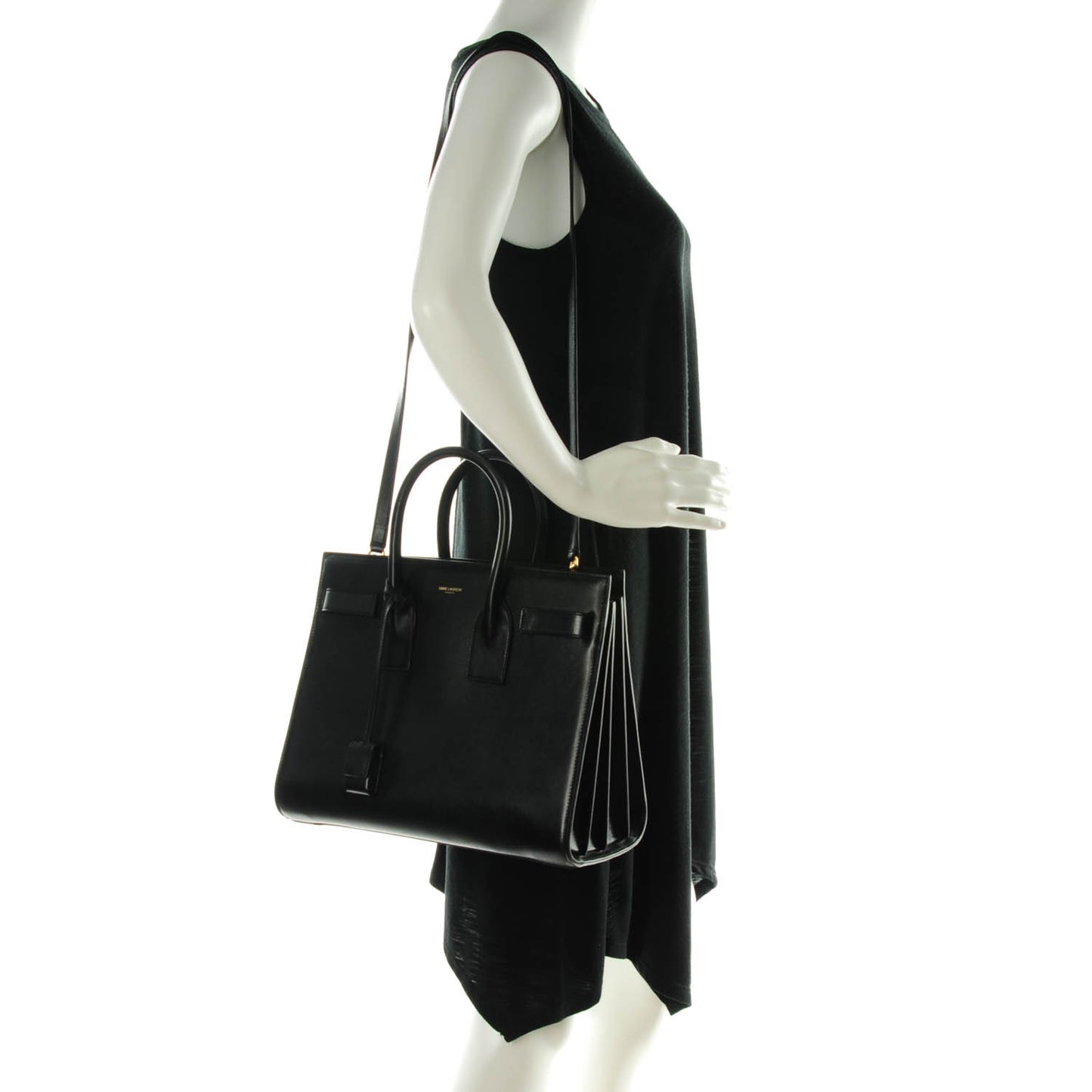 Calfskin Small Sac De Jour Black