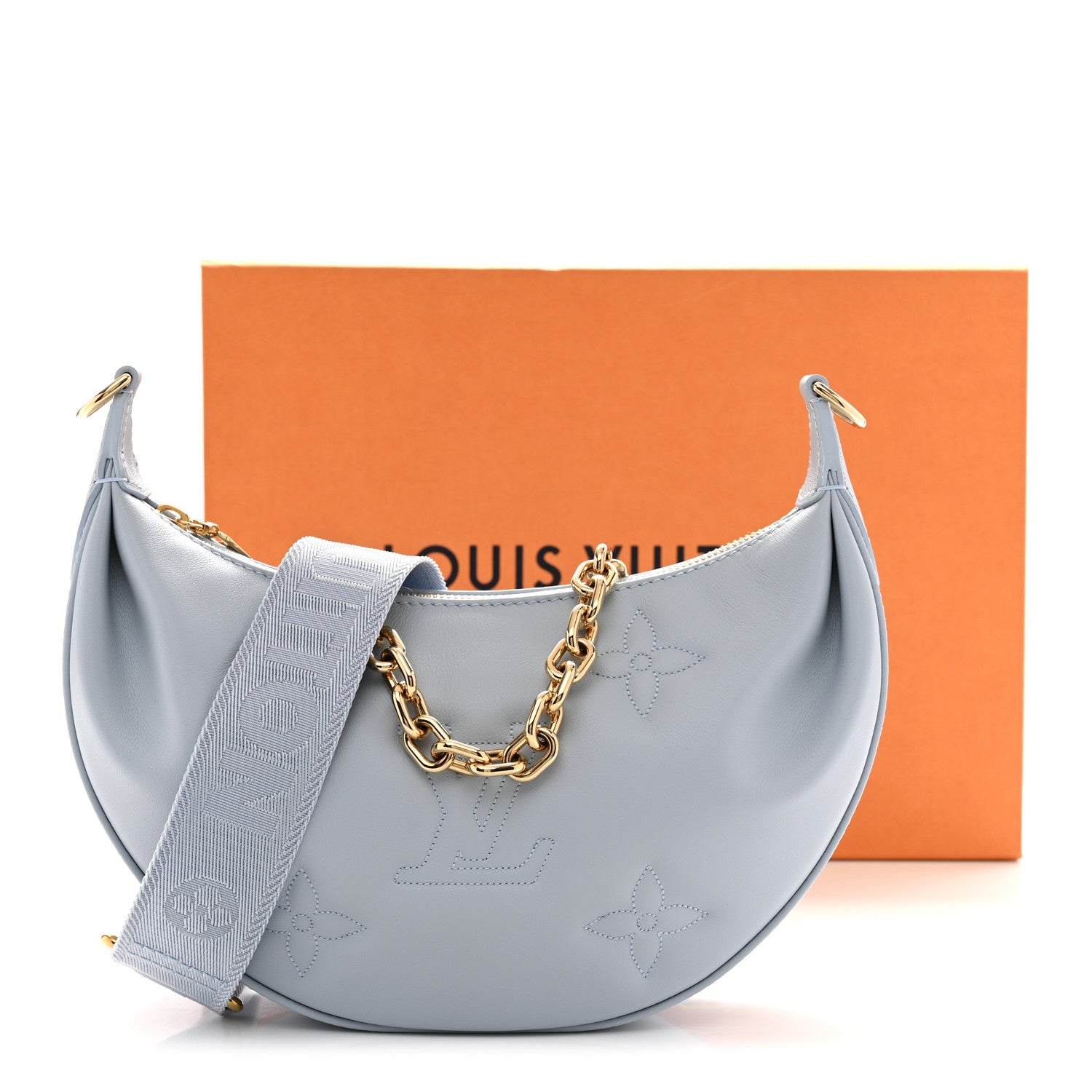 Louis Vuitton Calfskin Bubblegram Over The Moon Ice Blue 10 of 10