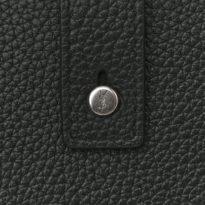 Saint Laurent Grained Calfskin Classic Zip Around Snap Wallet Black 8 of 9