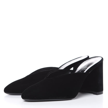 Hermes Velvet Victoria Mule 37 Black 3 of 8