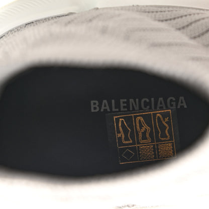 Balenciaga Ribbed Knit Womens Speed 2.0 Transparent Sole Sneakers 38 Baltic Grey White 7 of 9