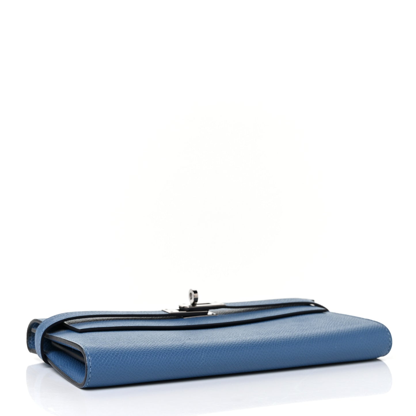 Epsom Kelly Longue Wallet Bleu Azur