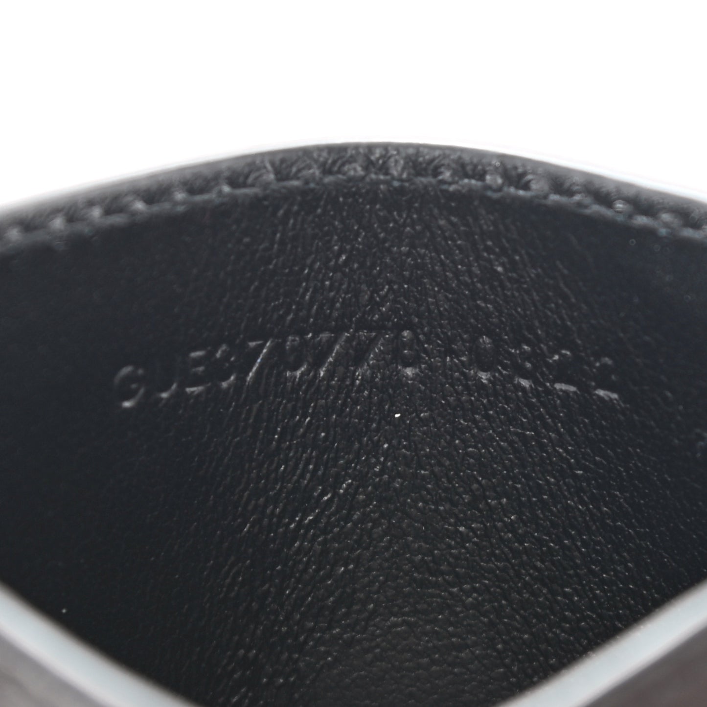 Embossed Calfskin Monogram Cassandre Credit Card Case Black