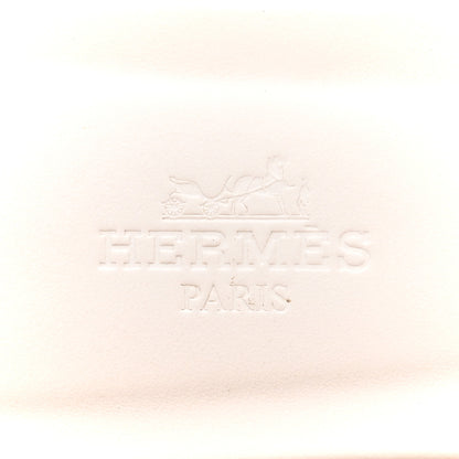 Hermes Box Calfskin Oran Sandals 37 White 7 of 12