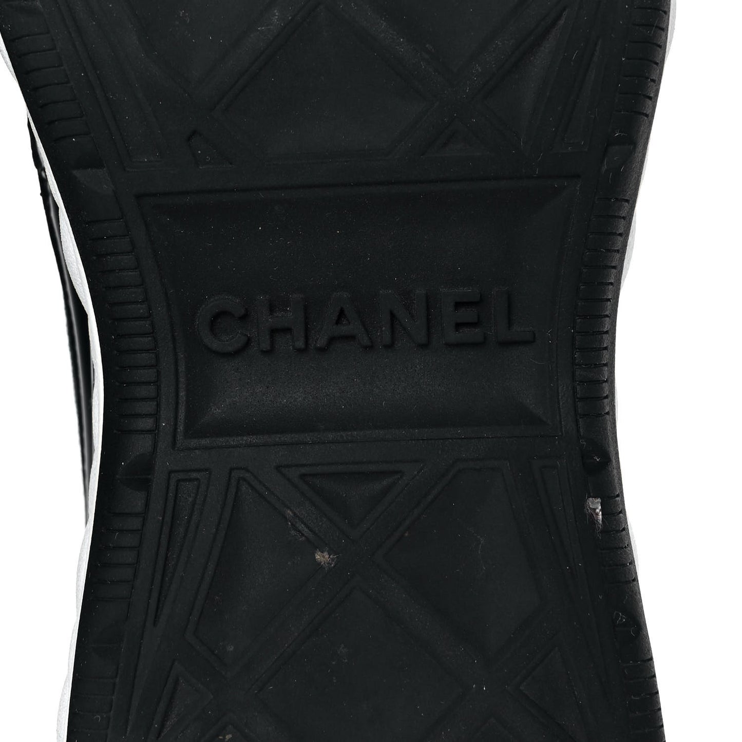 Velvet Calfskin Mixed Fibers CC Sneakers 39 Black