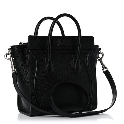 Celine Drummed Calfskin Nano Luggage Black 3 of 14