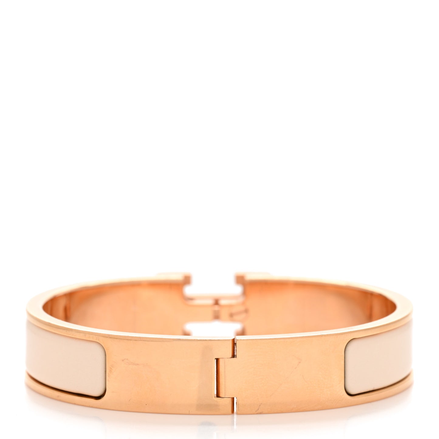 Enamel Narrow Clic Clac H Bracelet PM Creme