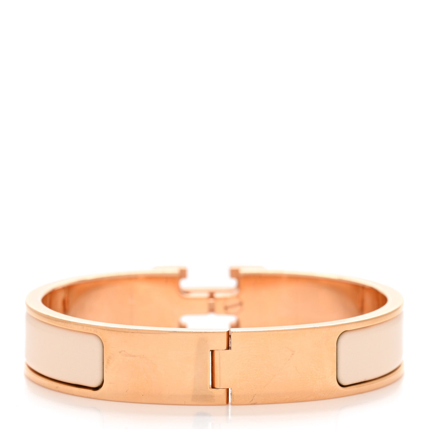Hermes Enamel Narrow Clic Clac H Bracelet PM Creme 3 of 5