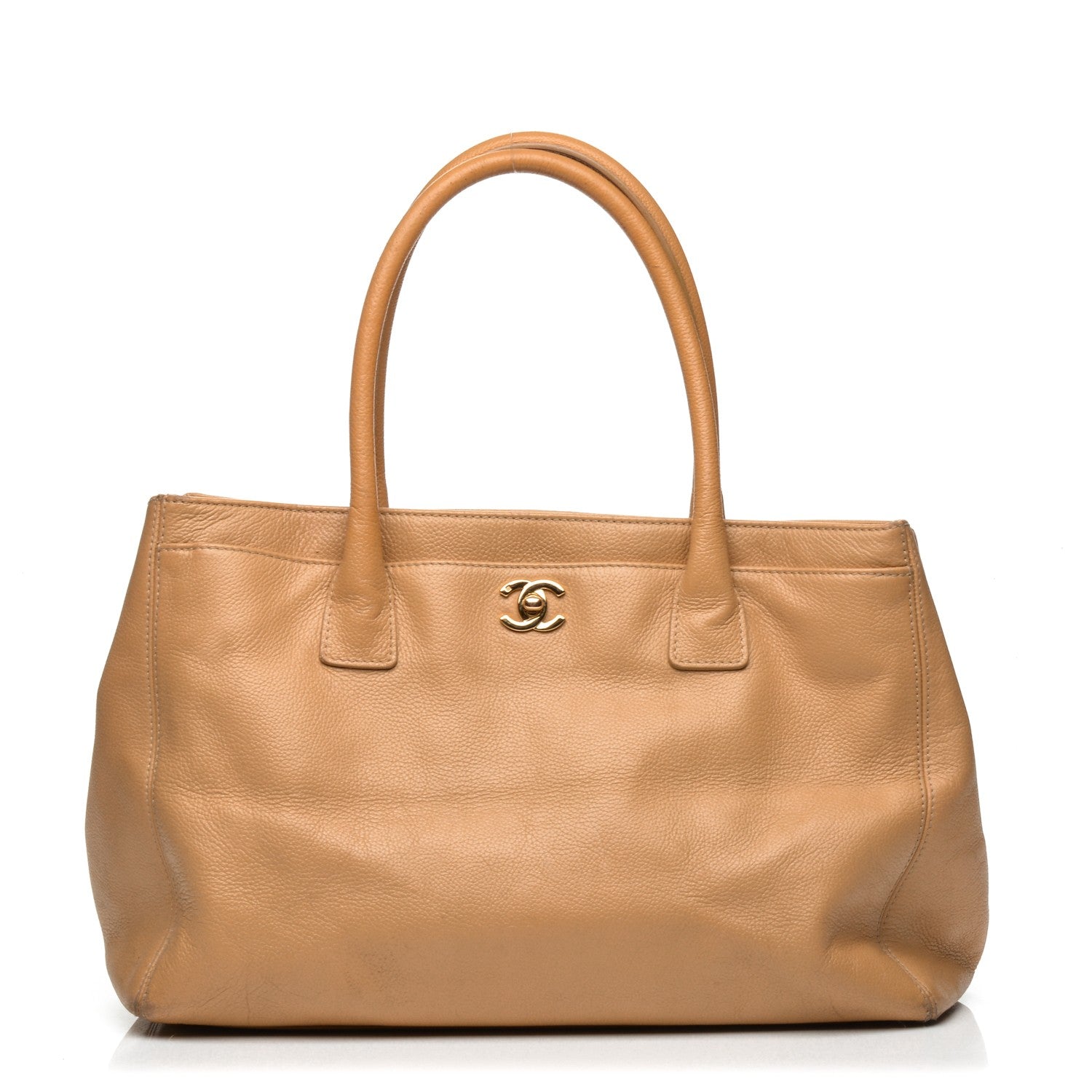 Chanel Calfskin Cerf Executive Shopper Tote Beige 1 of 15
