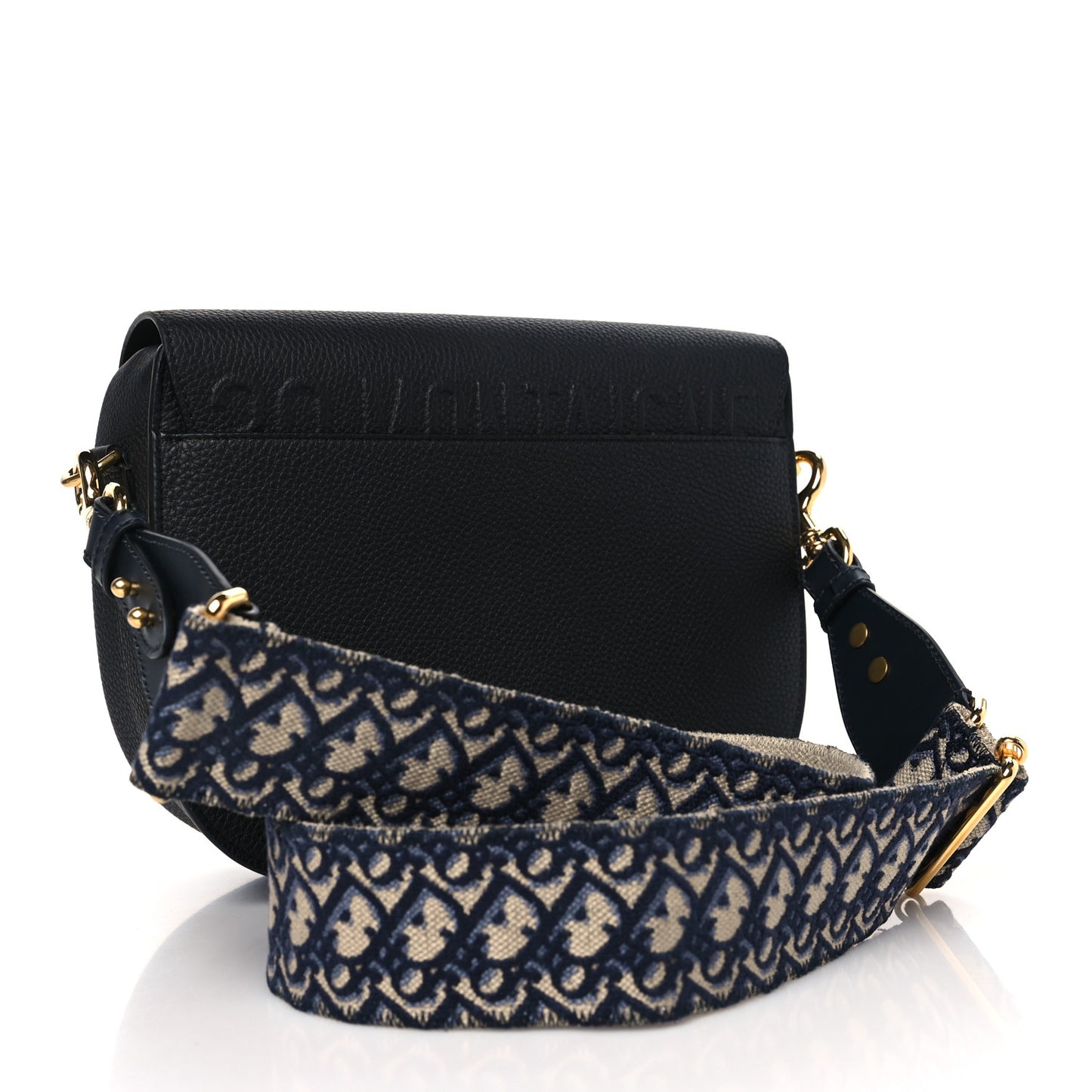 Grained Calfskin Large Bobby Flap Black