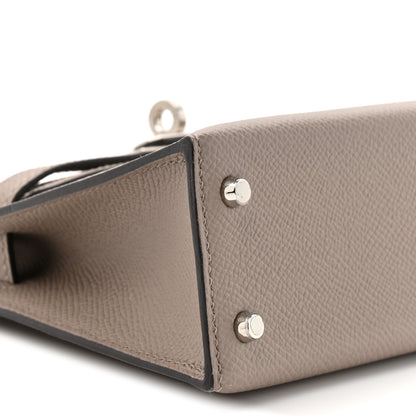 Hermes Epsom Mini Kelly Sellier 20 Gris Asphalte 10 of 12