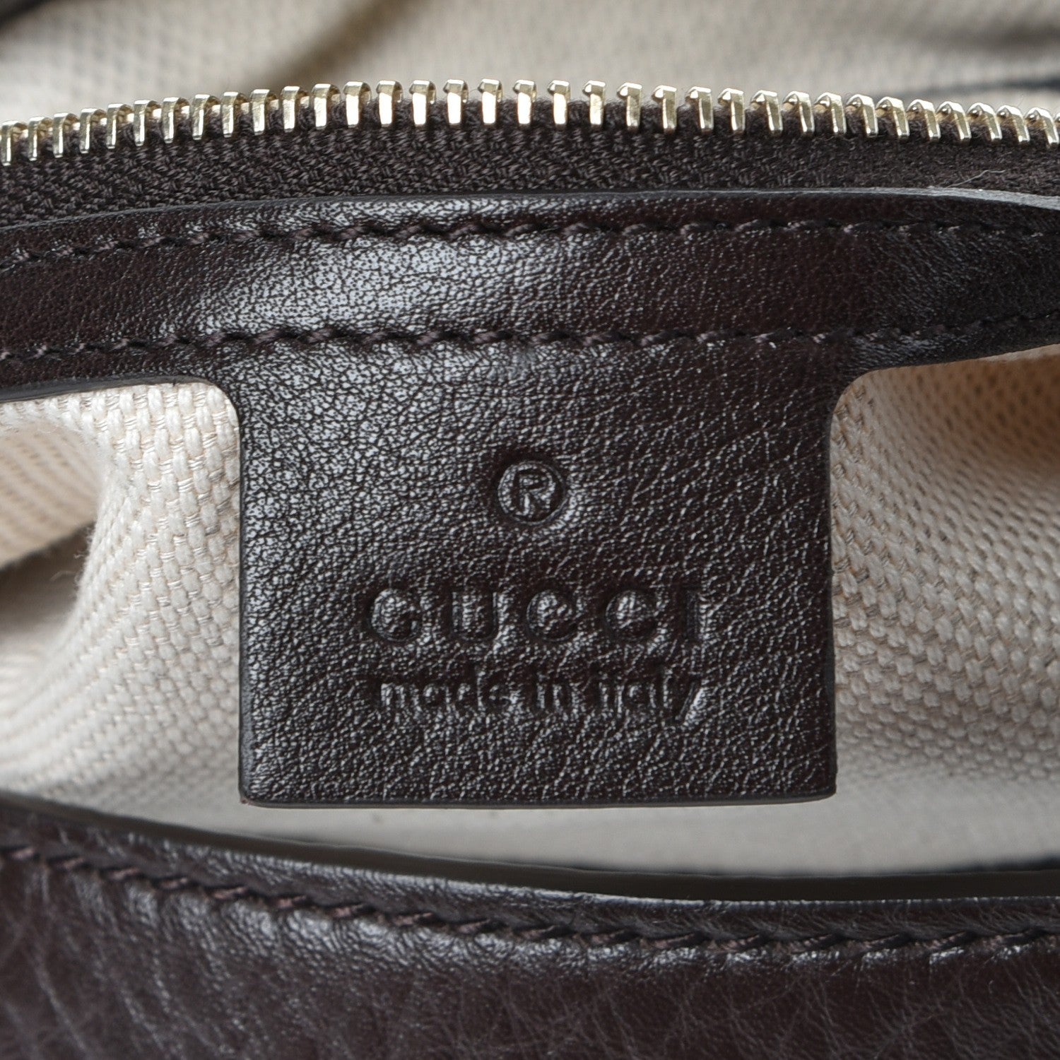 Gucci Calfskin Web Medium Dressage Hobo Coffee Brown 6 of 7