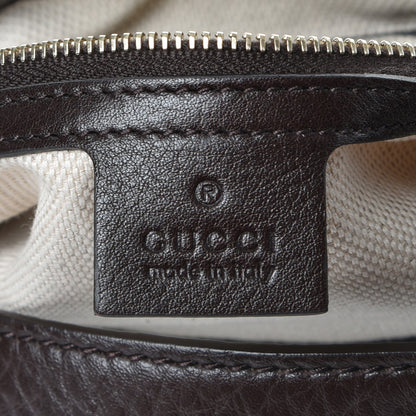 Gucci Calfskin Web Medium Dressage Hobo Coffee Brown 6 of 7