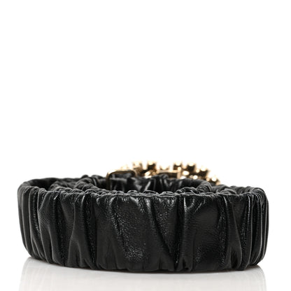 Chanel Calfskin Strass Ruched Rope CC Belt 75 30 Black 2 of 3