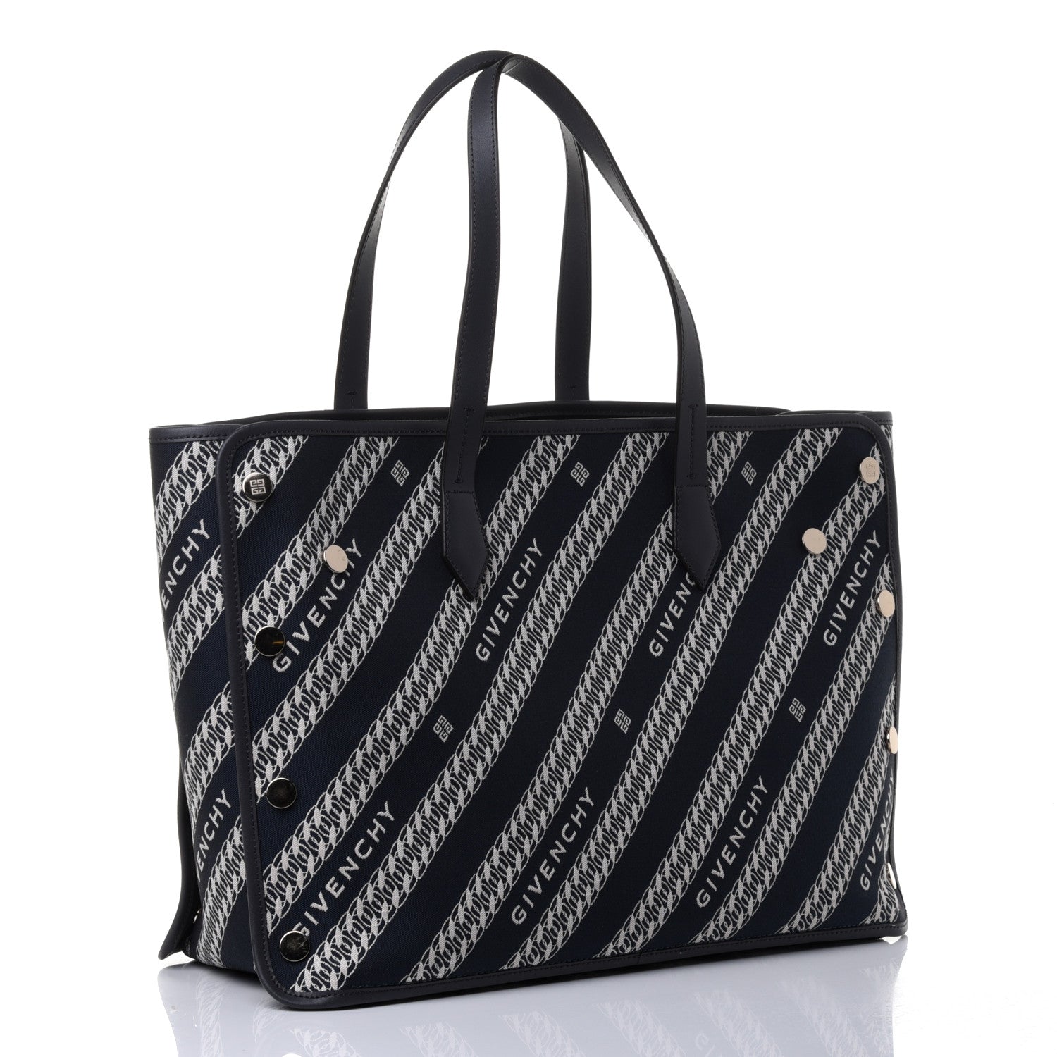 Givenchy Canvas Jacquard Medium Bond Tote Oil Blue 2 of 4
