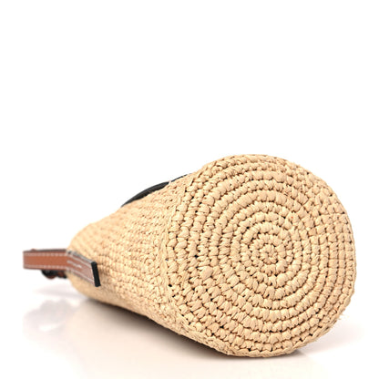 Loewe Calfskin Raffia Paulas Ibiza Bucket Bag Natural Tan 4 of 11