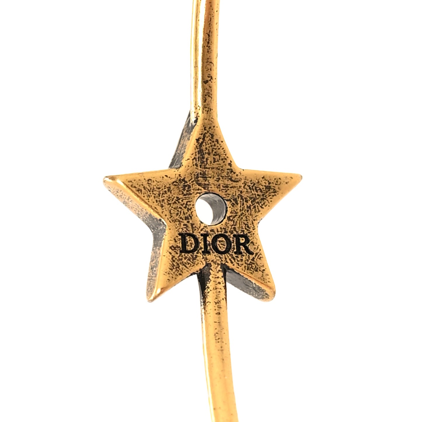 Metal J Adior Hoop Earrings Aged Gold