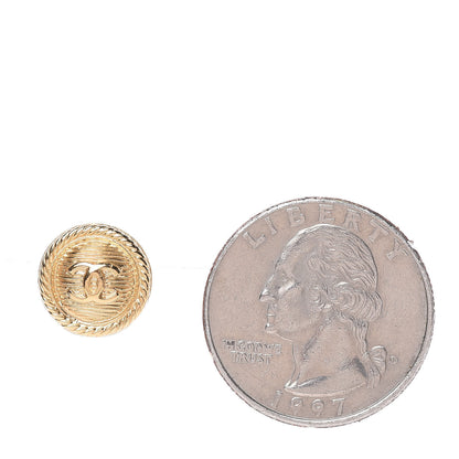 Chanel CC Button Earrings Gold 3 of 5