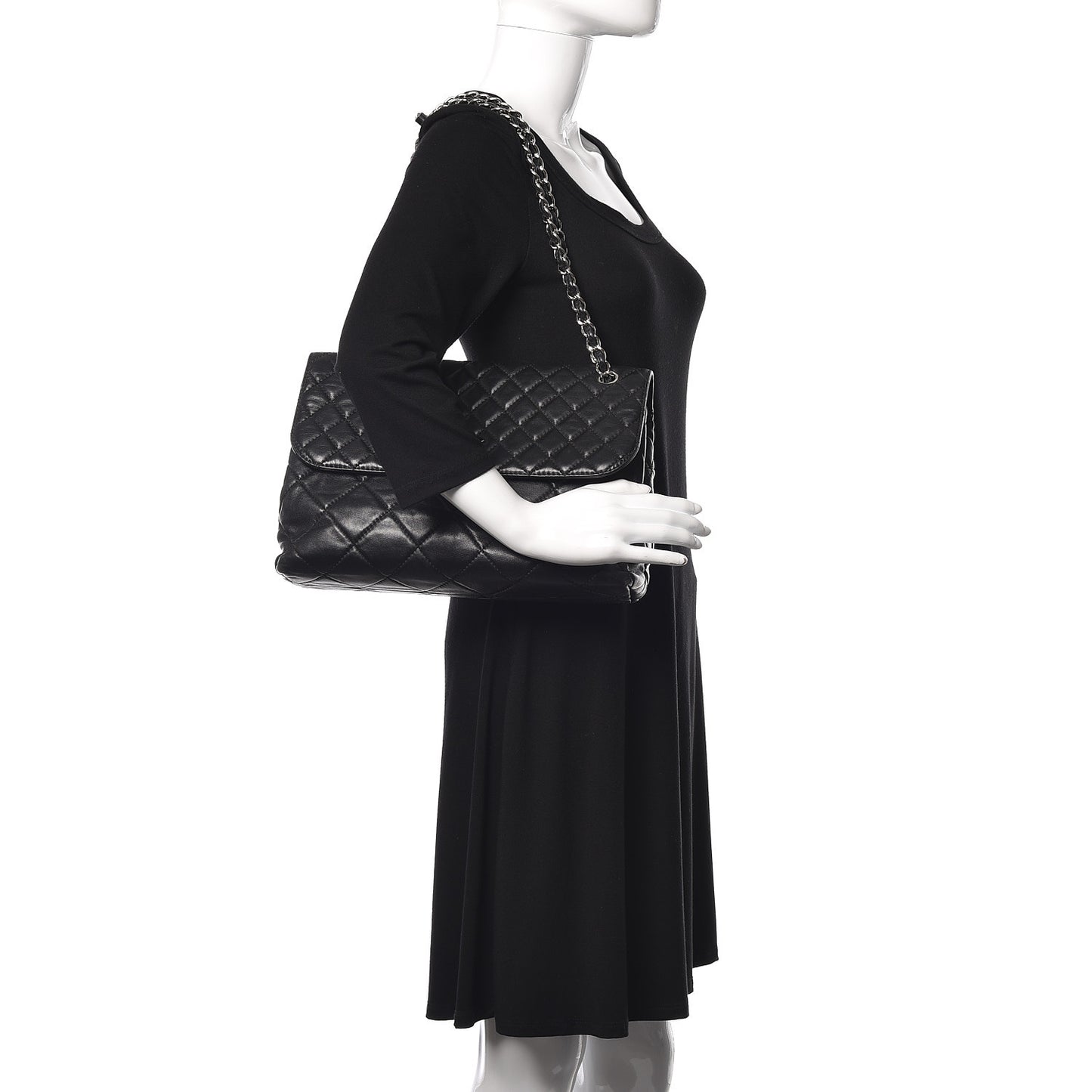 Calfskin Quilted In The Business Flap Bag Black