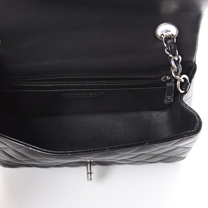 Chanel Lambskin Quilted Mini Rectangular Flap Black 4 of 8