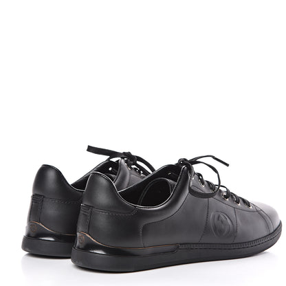 Gucci Calfskin Womens Interlocking G Sneakers 40 Black 4 of 8