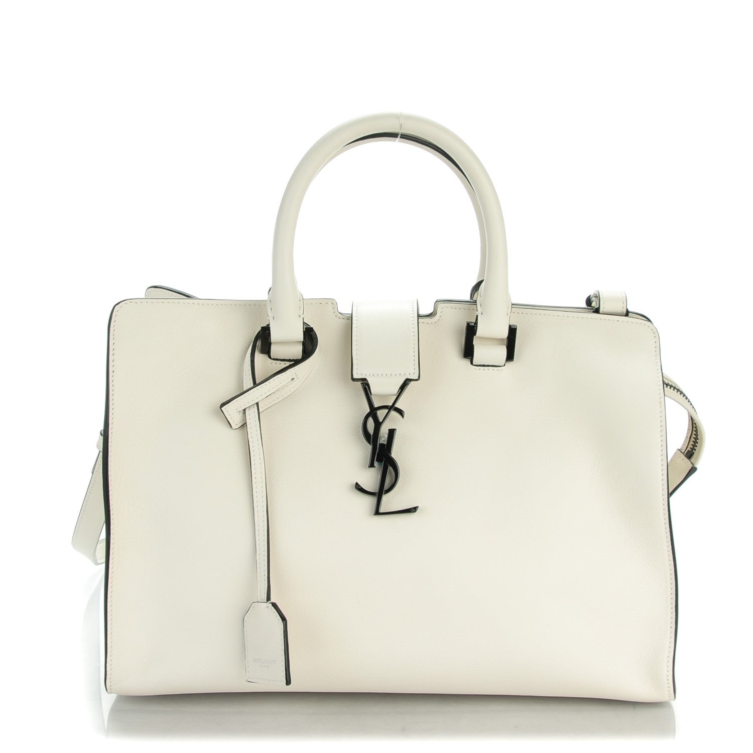 Saint Laurent Calfskin Small Monogram Cabas Dove White 1 of 7