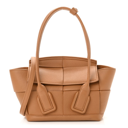 Bottega Veneta Grained Calfskin Maxi Intrecciato Mini Arco Caramel 1 of 10
