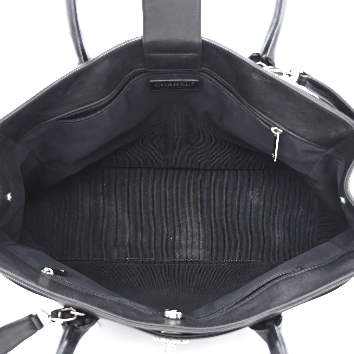 Calfskin Cerf Executive Shopper Tote Black
