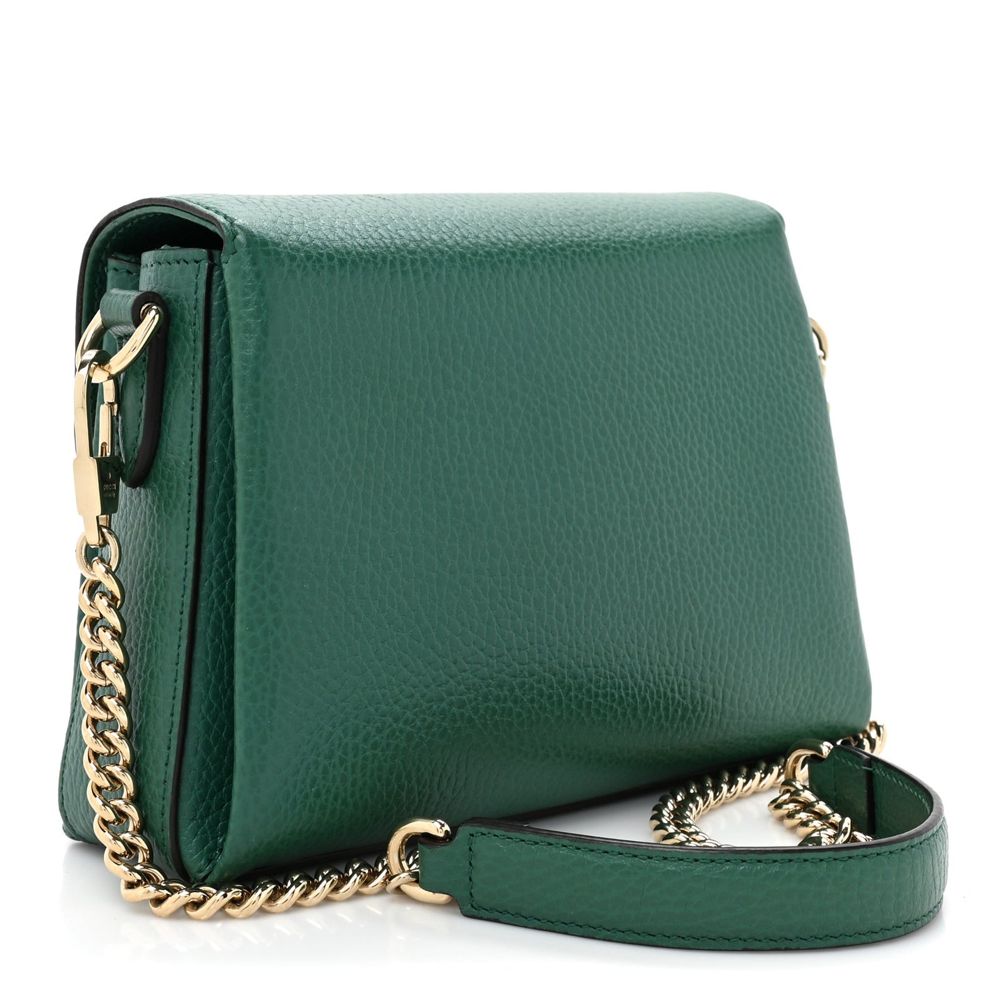 Dollar Calfskin Interlocking G Crossbody Bag Emerald