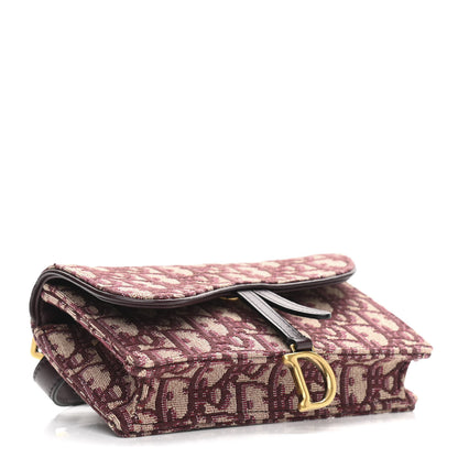 Christian Dior Oblique Saddle Belt Bag Bordeaux 4 of 11