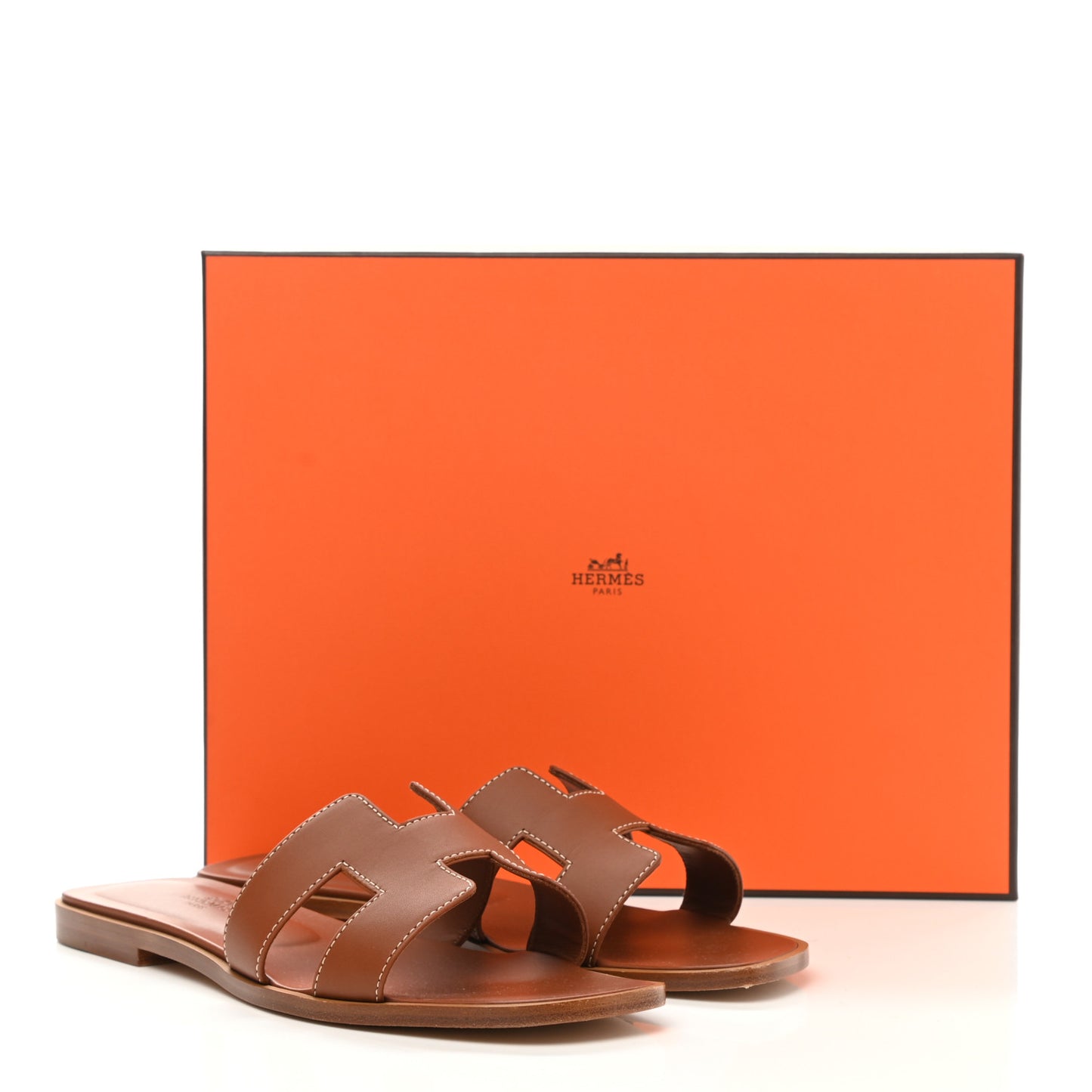 Box Calfskin Oran Sandals 37 Gold
