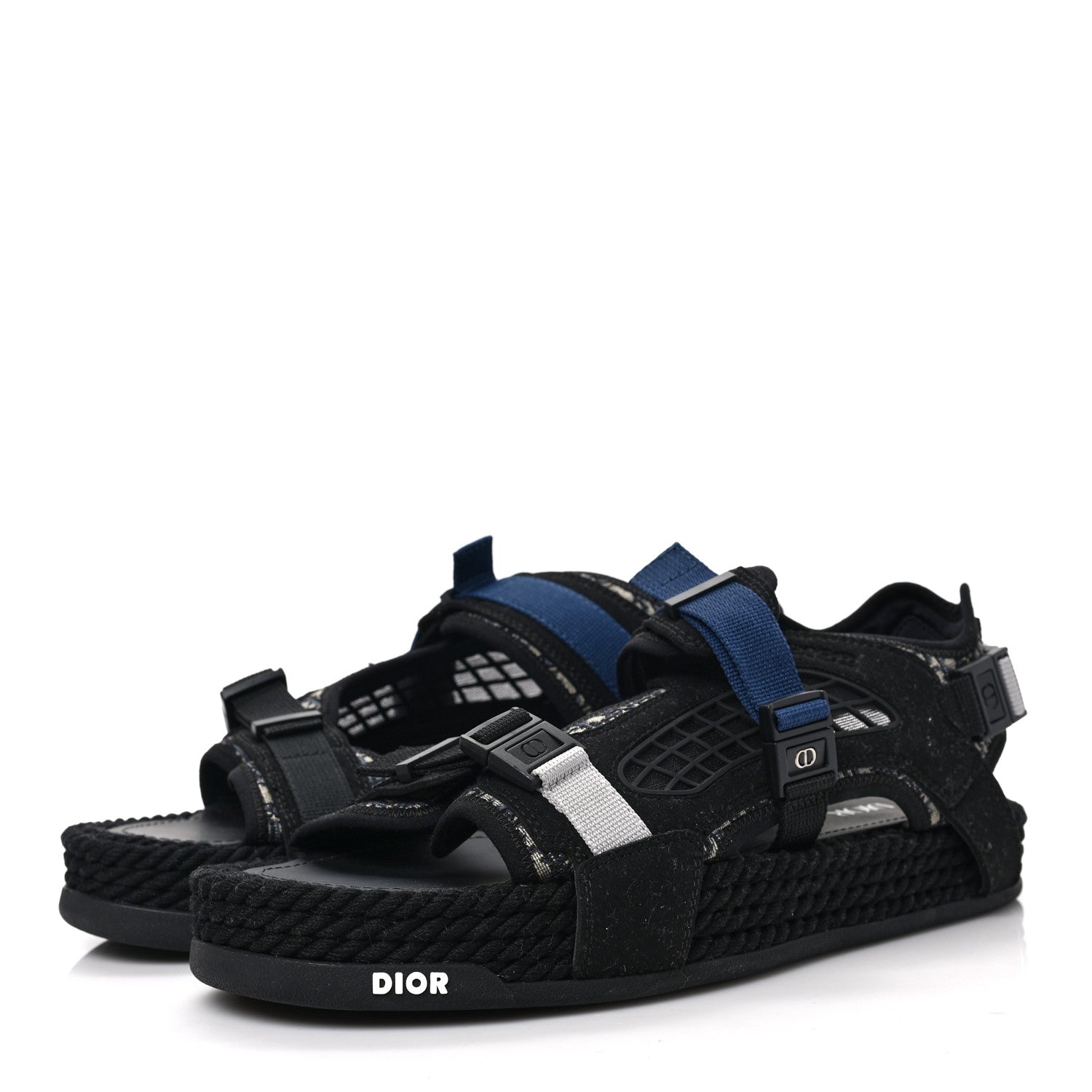 Christian Dior Technical Fabric Oblique Mens Atlas Sandals 44
